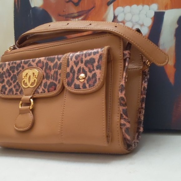 Sharif crosby tan with leopard print and trim - Picture 3 of 12